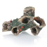 Decor pentru acvariu, longziming, ornament din rasina, simulare adapost, 1 set