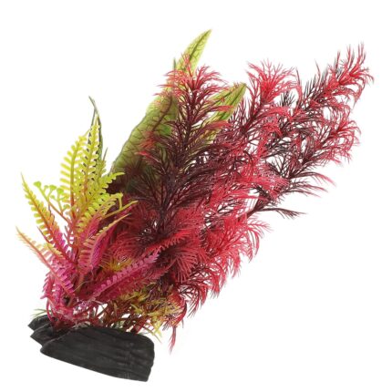 Plante artificiale acvariu, decoruri pentru acvariu, set de plante, multicolor, 30x45cm