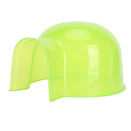 Recipient de nisip pentru hamsteri Longziming, plastic, cu gauri de ventilare, transparent, 16x14x9cm