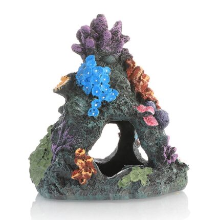 Decor acvariu set recif de corali, multicolor, 12x12x15cm