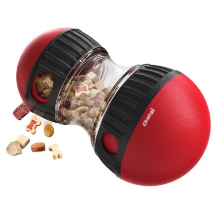 Jucarie interactiva Chucai pentru caini, stimulare mentala, negru/rosu