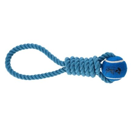 Minge tenis cu franghie pentru caini Dingo, 6.2x41cm, Albastru