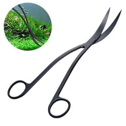 Foarfeca din otel inoxidabil pentru acvariu Peysaitr, design ondulat, rezistent la coroziune, ergonomica