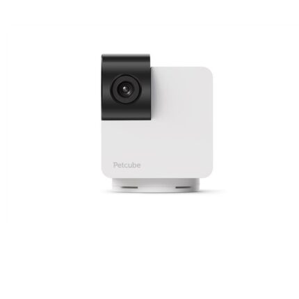Camera smart Petcube Cam 360 pentru animale, 1080p, WiFi, Night Vision, Microfon, Alb
