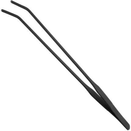 Penseta pentru acvariu Bizaical, 38cm, anti-alunecare, pentru plante acvatice, culoare neagra