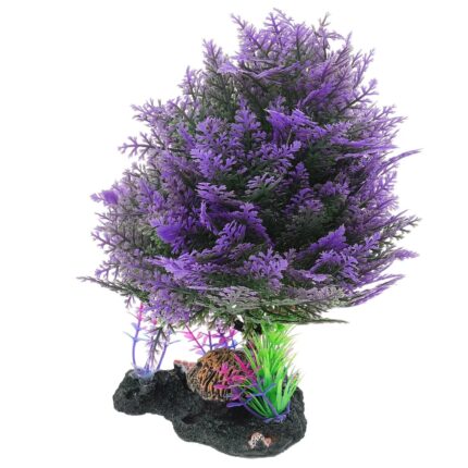 Planta decorativa artificiala pentru acvariu, iarba de apa, set decor acvariu