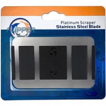 Lama de schimb pentru aparat curatare acvariu Flipper Platinum, Inox, Argintiu/Negru, 8.5x5.5cm