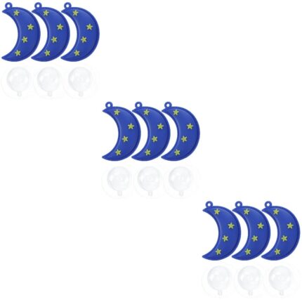 Decoratiune acvariu, 9 piese, material flexibil, multicolor, 4x1.5x4.5cm