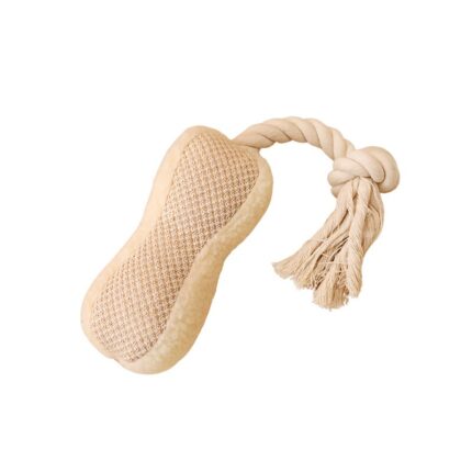 Jucarie pentru caini, minge din panza, 20cm, rezistenta la muscaturi, lavabila