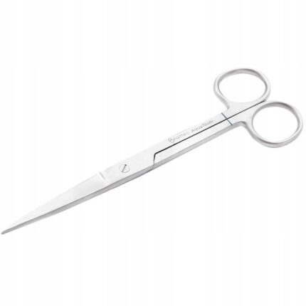 Foarfeca dreapta pentru plante acvariu, Inna, Otel inoxidabil, 17cm, Argintiu