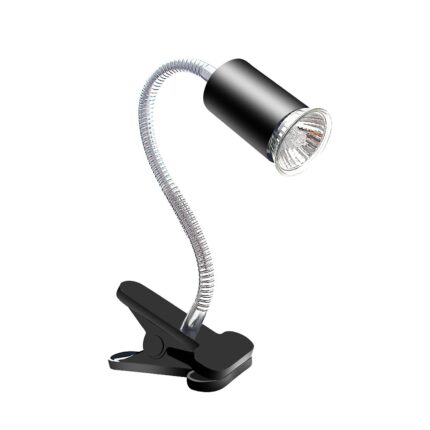 Lampa de caldura pentru reptile, lumina UVA/UVB rotativa la 360 grade cu 2 becuri (25W + 50W), 28.2x11.5x12.2cm, negru