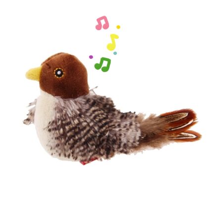 Jucarie pentru pisici, imitatie sunete de pasari, design pentru dentitie, 160x100mm, material sigur