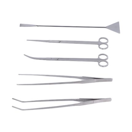 Set 5 unelte de curatare pentru acvariu, Mmgoqqt, din inox