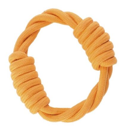 Jucarie impletita pentru caini Dingo, Energy, 18cm, Galben-Portocaliu