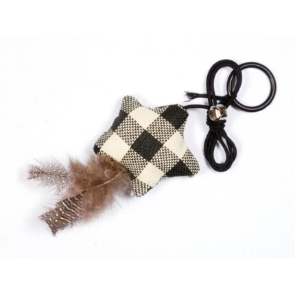 Jucarie pentru pisici Record, soricel, bumbac multicolor7 x 4 cm