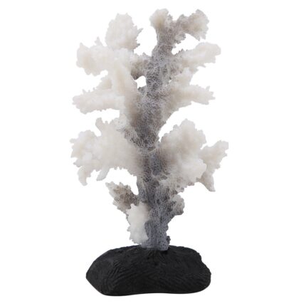 Coral artificial, gri, din silicon, 30x15cm, pentru acvariu