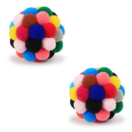 Set 2 jucarii catei, Plus, Sunete, 6cm, Multicolor