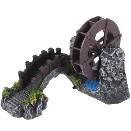 Pod decorativ miniatural pentru acvariu, gri, 18x15x12cm