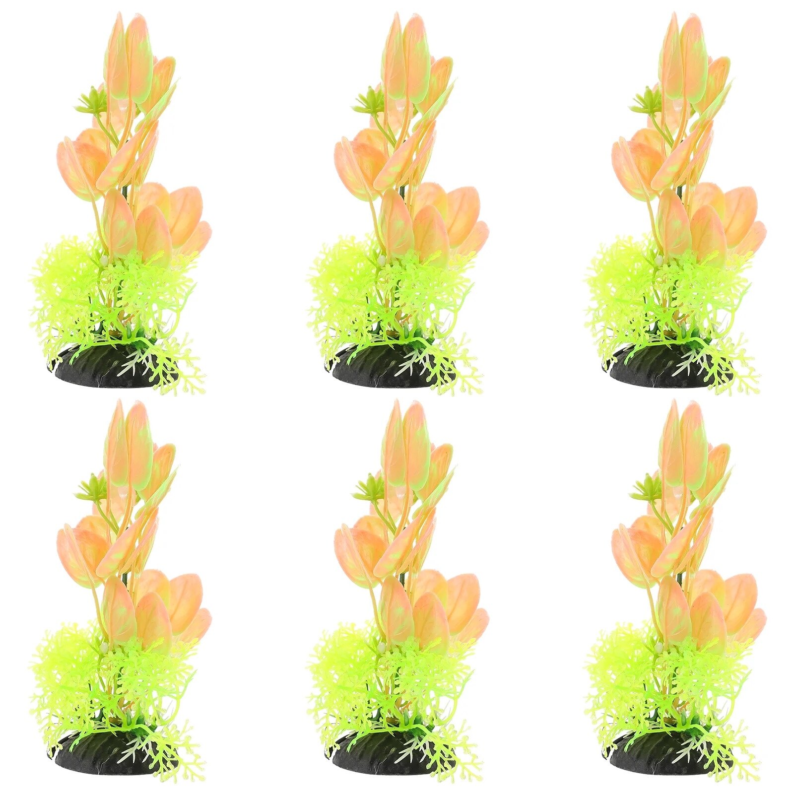res_adee5c6a1edf80c5e509e2a7f039b427 Decoratiune acvariu set 6 piese planta artificiala, plastic, 13x5.7x4.5cm, multicolor