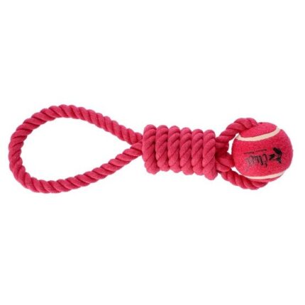 Minge tenis cu franghie pentru caini Dingo, 6.2x41cm, Roz