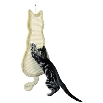 Placa De Zgariat Cu Sisal, Trixie, Forma Pisica, 35x69 cm, Bej 43112