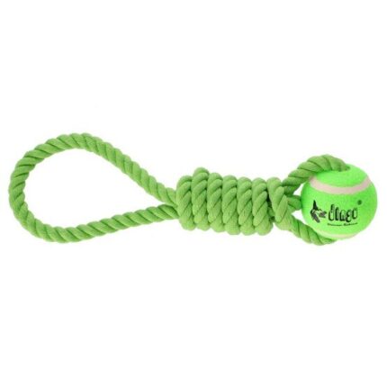 Minge tenis cu franghie pentru caini, Dingo, 6,2x41cm, verde