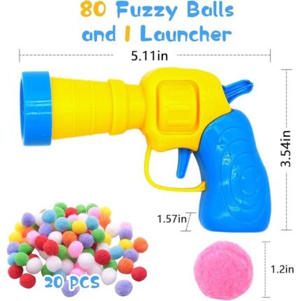 Set Jucarie Interactiva pentru Pisici, Lansator cu 20 Bile, Multicolor, Plastic, Plus