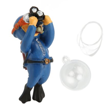 Decorare acvariu, Enforose, diver cu bila flotanta, rezistent la decolorare, albastru, set