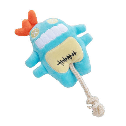 Jucarie animal din bumbac, Kraken, albastru, 21cm