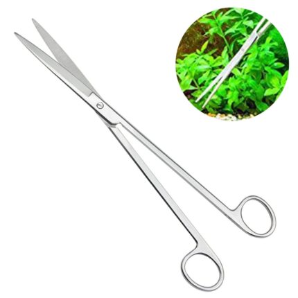 Foarfeca din otel inoxidabil pentru acvarii, Peysaitr, utilizare versatila, ergonomica, argintie