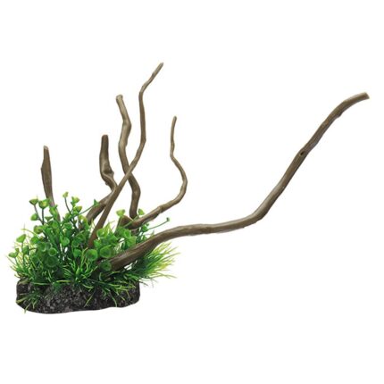 Decor pentru acvarii, longziming, plante artificiale, 24x14x9cm, set 1 buc.