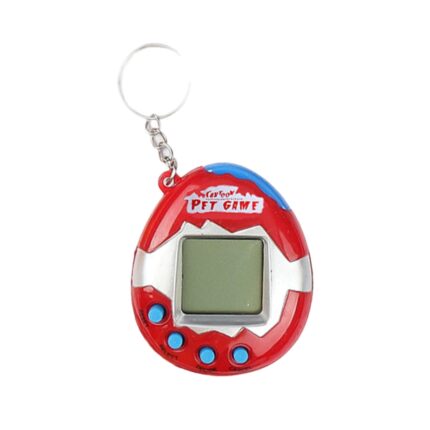 Jucarie animal, BGHYHYHI, Tamagotchi electronic, rosu, dimensiune mica, cadou nostalgic anii '90