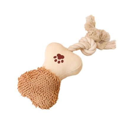 Jucarie pentru animale, Os pufos cu zornaitor, 25cm