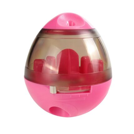 Jucarie interactiva tip hranitor, cu eliberare lenta mancare pentru caini, pisici sau alte animale de companie, roz